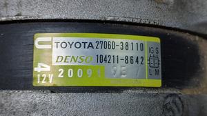 Генератор 1UR-FE TLC200 TOYOTA Land Cruiser 200TOYOTA Land Cruiser 200 27060-38110